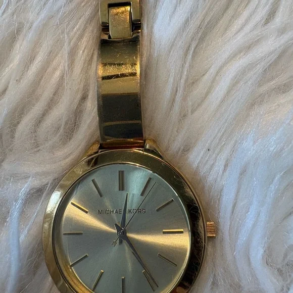 Michael Kors Gold Tone Minimalist Bracelet Watch - Picture 3 of 15